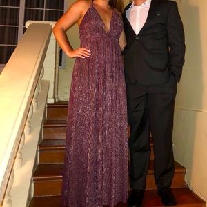 Red sparkly maxi dress